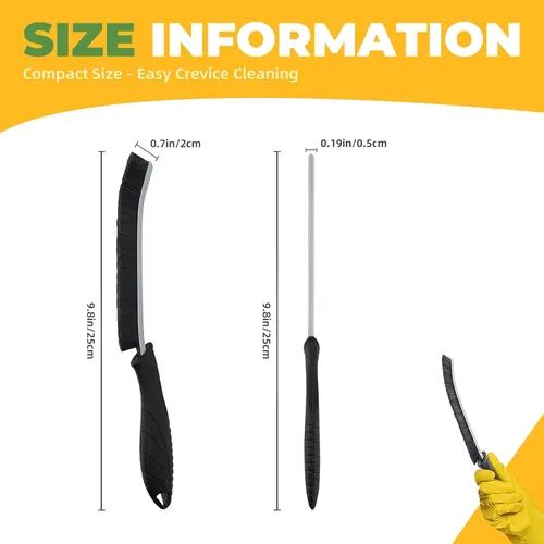 Vista 8 de KMOSENIA Cepillo de Limpieza – 3 Piezas de Cepillo de Limpieza de Hendiduras de Cerdas Duras, Cepillo de Lechada, Cepillo de Fregar para Hendiduras