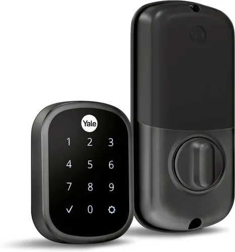 Vista 7 de Yale Security Cerradura de Pestillo con Teclado sin Llave - Desbloquea Usando tu Código de Entrada - Sin aplicación o conectividad - Gamuza Negra