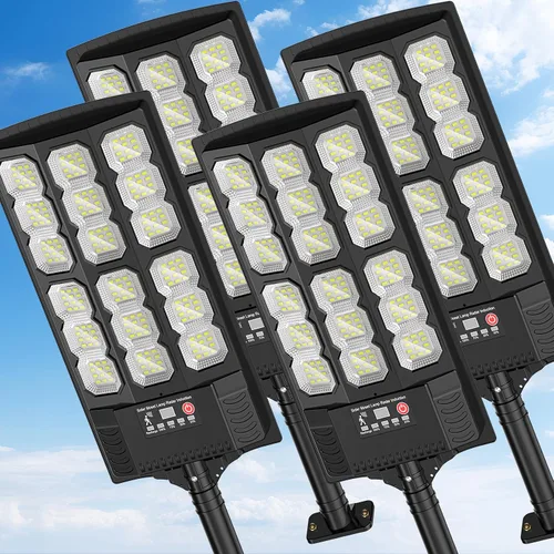 Farolas solares para exteriores, luces LED solares de 20000 lm con control remoto, luces con sensor de movimiento, para exteriores, patio, garaje,