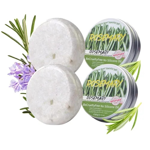 Rosemary - Barra de champú para el cabello, limpieza profunda para cabello y cuero cabelludo, jabón de champú de romero, champú orgánico de romero,
