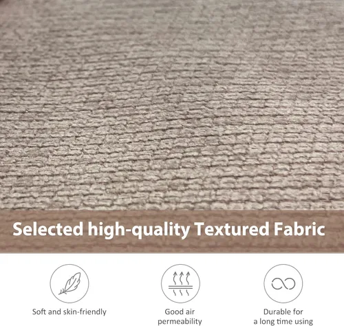 Vista 4 de Chaise Lounge moderno de 64 pulgadas para interiores, sillón tapizado con reposabrazos y almohada abatible, sofá de salón profundo copetudo
