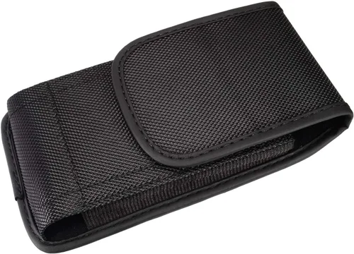 Vista 6 de Funda de nailon para teléfono celular para Google Pixel 5, Alcatel Insight, Tetra, Verso, Samsung Galaxy S10e, J3, LG Aristo 3/2 - Funda vertical