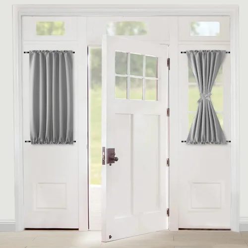 Vista 62 de XWZO - Cortinas para puerta con cortinero, cortinas blackout térmicas y oscurecedoras para puerta francesa, cortinas para ventana de la cocina, 12 x