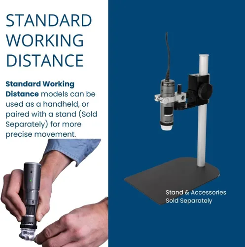 Vista 4 de Dino-Lite Microscopio digital VGA AM5216ZT- 720p, aumento óptico 20x - 220x, luz polarizada, no necesita software, se conecta directamente a una