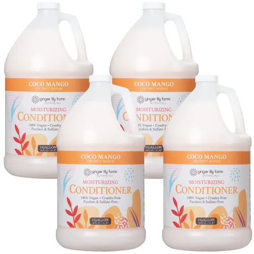 Vista 15 de Ginger Lily Farms Botanicals Acondicionador Hidratante para Cabello Seco, Coco Mango, 100% Vegano y Libre de Crueldad, Aroma de Coco y Mango, 12 Fl