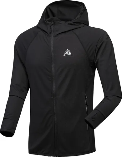 Camisas de manga larga con protección solar UPF 50 para hombre y mujer para senderismo correr pesca con cierre de cremallera