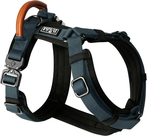 Vista 22 de MADE TO ROAM Arnés Explorer de alta calidad para perro, arnés en forma de Y con nailon duradero ajustable, acolchado suave, hebillas de metal