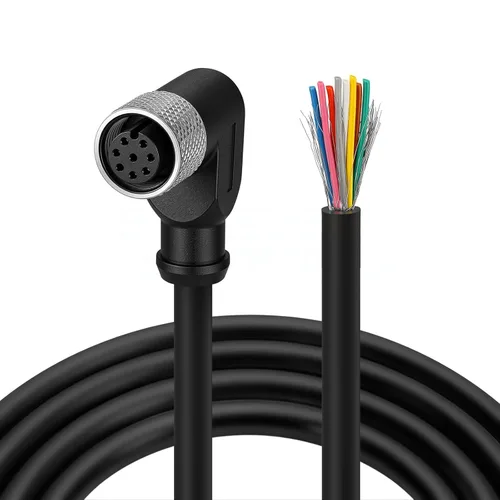 Vista 8 de DRRI M12 - Conector de sensor hembra de 8 pines para volar Cable de protección eléctrica impermeable para aplicaciones de automatización