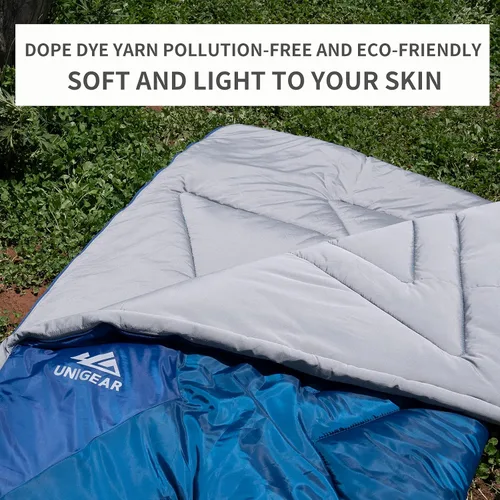 Vista 4 de Unigear Camfy Bed 50°F Sleeping Bag– Premium Comfortable Sleeping Bag for Adults and Kids – Lightweight Portable for Warm Weather Camping