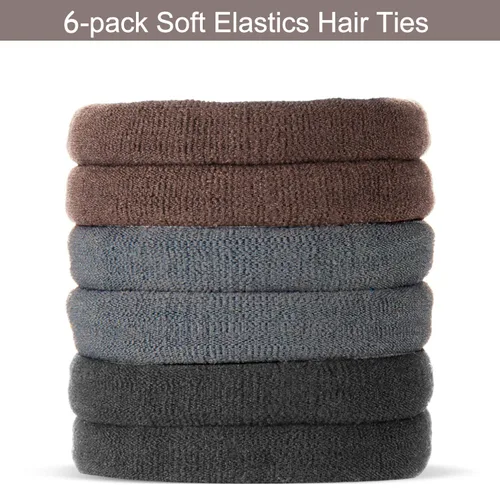 Vista 5 de YaFex Kit para hacer moños para el cabello, 4 piezas (grande, mediano y pequeño), 6 ligas elásticas para el cabello, 20 horquillas para el cabello