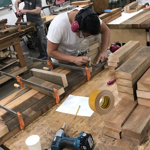 Vista 4 de LLPT Cinta de doble cara para plantilla de carpintería y CNC extraíble sin residuos 108 pies, varios tamaños (WT258)