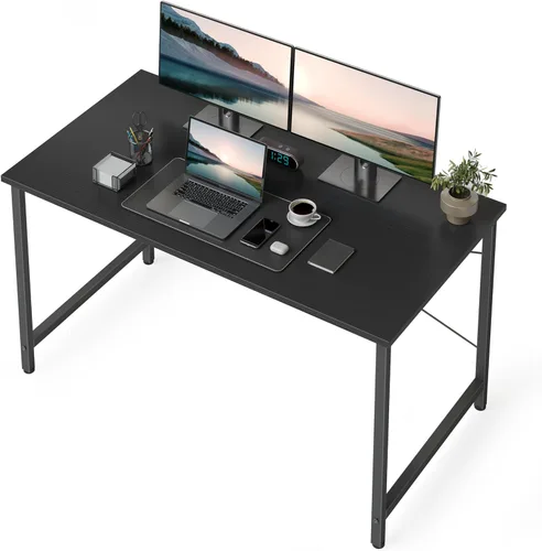 Vista 63 de CubiCubi Escritorio para computadora de 32 pulgadas, mesa de estudio para oficina en casa, escritorio de PC de estilo moderno y simple, marco