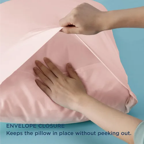 Vista 2 de Bedsure Juego de sábanas refrescantes, funda de almohada refrescante, rayón hecho de bambú, juego de sábanas tamaño Queen, sábanas y fundas