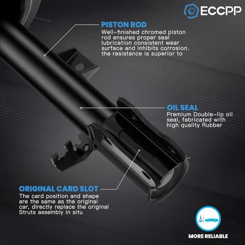 Vista 4 de ECCPP Juego de 2 amortiguadores de resorte delantero para Ford Escape 2001-2012, 2001-2006 para Mazda Tribute, 2008-2011 para Mazda Tribute