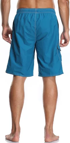 Vista 4 de Vocanbomor Traje de baño de secado rápido para hombre con forro de malla