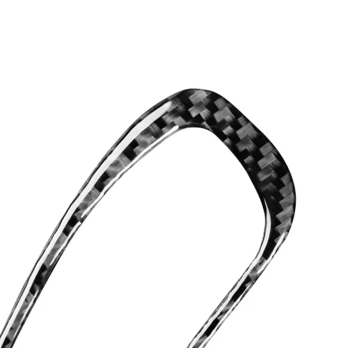 Vista 7 de 2 unids/set de fibra de carbono Accesorios para el interior del automóvil Velocímetro lateral Tablero de instrumentos multifunción Marco de botón