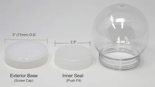 Vista 4 de Creative Hobbies Globo de agua de 5 pulgadas (5.118 in) de plástico transparente con tapa de rosca, perfecto para manualidades y personalización