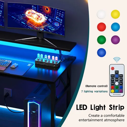 Vista 185 de DlandHome Escritorio plegable pequeño de 31.5 pulgadas, escritorio de computadora para oficina en casa, mesa plegable para espacios pequeños,