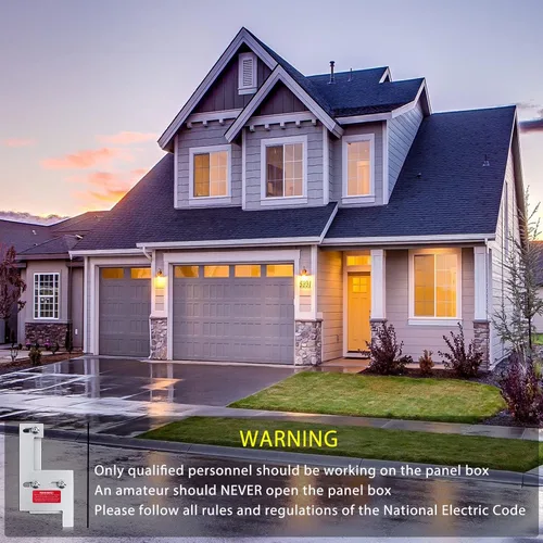 Vista 7 de Kit de enclavamiento de generador compatible con paneles GE General Electeric Vertical Main150 o 200 amperios. Espacio de 2 1/4 pulgadas entre