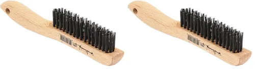 Vista 4 de Forney - Cepillo de alambre para rascar 70505, de acero al carbono con mango y base de madera, de 10-1/4 pulgadas por .014 pulgadas