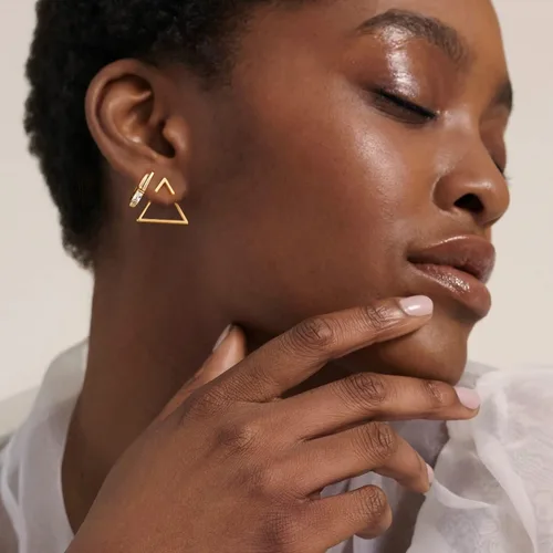 Vista 2 de MYEARS Women Earrings Gold Stud 14K Gold Filled Small Simple Handmade Hypoallergenic Everyday Jewelry