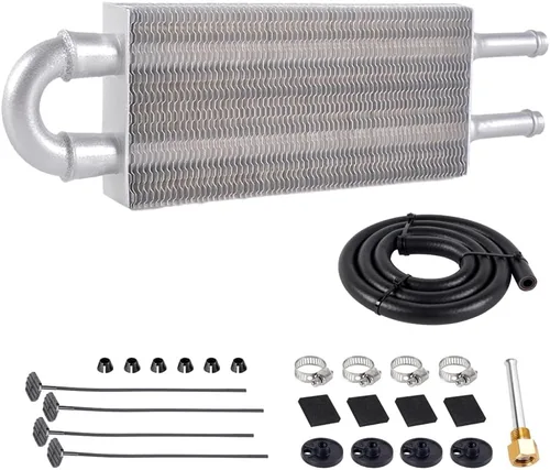 Vista 15 de BARTOO Kit universal de enfriador de aceite de transmisión de 5/16", enfriador de aceite de transmisión de aleación de aluminio de 2 pasos de tubo