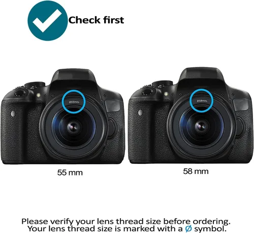 Vista 2 de BM 55mm and 58mm Digital Tulip Flower Lens Hood Compatible with D3500, D5600, D3400 DSLR Camera with Nikon 18-55mm f/3.5-5.6G VR AF-P DX and Nikon