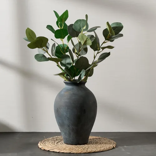 Vista 134 de SIDUCAL Florero decorativo de cerámica Florero rústico de 7.48 pulgadas para decoración del hogar, mesa, sala de estar, baño, escritorio de café