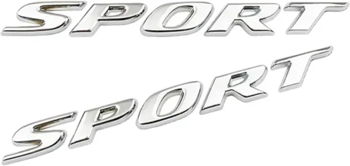 Vista 5 de ZOUXO - 2 calcomanías deportivas para automóvil, calcomanía de metal 3D, placa de identificación autoadhesiva, negro, específico del vehículo