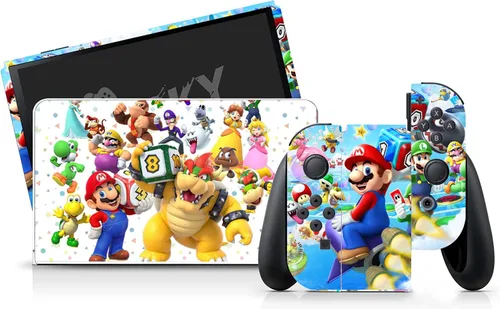Vista 4 de SadSkins Cubierta completa para Switch OLED Anime Switch OLED Protector OLED Cubierta de piel Adhesivo de vinilo mate (solo interruptor OLED)