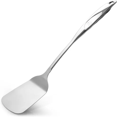 Vista 17 de Zulay Kitchen Espátula giratoria de acero inoxidable para pescado, 12.4 pulgadas, flexible, resistente al calor, para utensilios de cocina