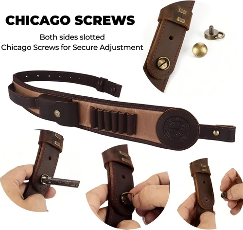 Vista 7 de TOURBON Eslinga para arma/Correa para rifle con portacartuchos para .30-06 .30-30 .45-70 .233