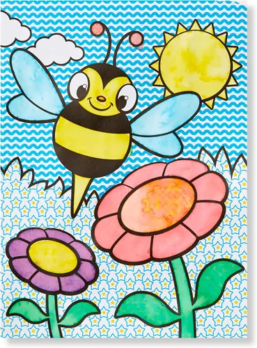 Vista 9 de Melissa & Doug Mi primera pintura con agua - Libro de arte: animadoras, flores, hadas y más (24 páginas)