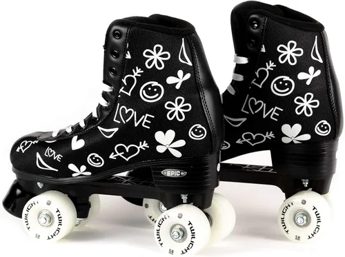 Vista 3 de Epic Skates Epic Skates Luv Quad Patines para mujer, negro/blanco