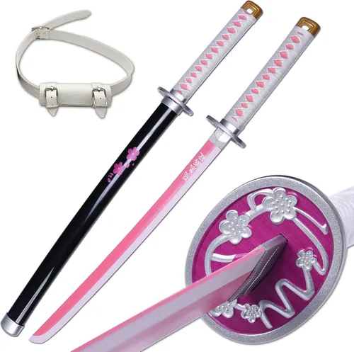 Vista 45 de ziqing Espada para cosplay de Demon Slayer hecha a mano, Katana de 31 pulgadas con múltiples estilos para elegir