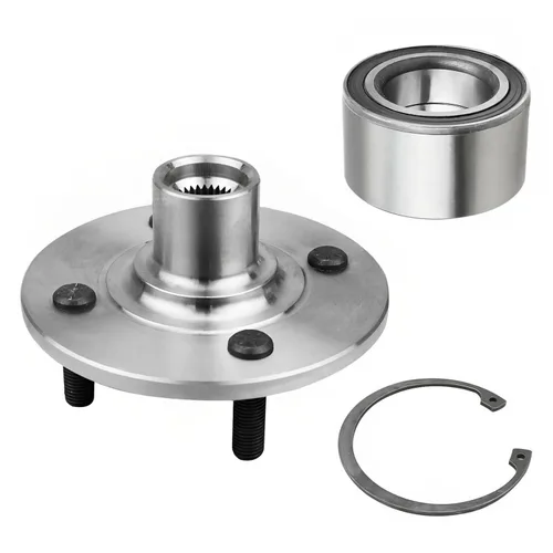 Vista 45 de Detroit Axle - Buje de cojinete de rueda trasera para Daewoo Leganza 1999-2002, cojinete de rueda y conjunto de cubo con anillo de tono 2000 2001