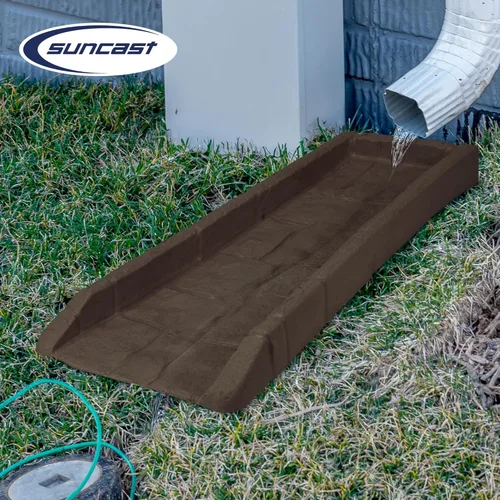 Vista 5 de Suncast Fácil montaje al aire libre decorativo de poliéster compuesto de lluvia para canaletas de lluvia, bloque de salpicaduras eficaz en cualquier