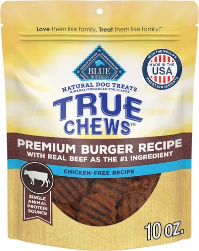 Vista 14 de Blue Buffalo True Chews - Golosinas para perros, hechas en EE. UU. con ingredientes naturales, receta de tocino de pollo, bolsa de 12 onzas