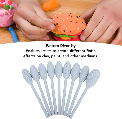 Vista 9 de Pssopp Pottery Modeling Tools, Professional Handle Clay Art Sculpting Set Handcraft Clay Tools for Artists Beginners Handcraft