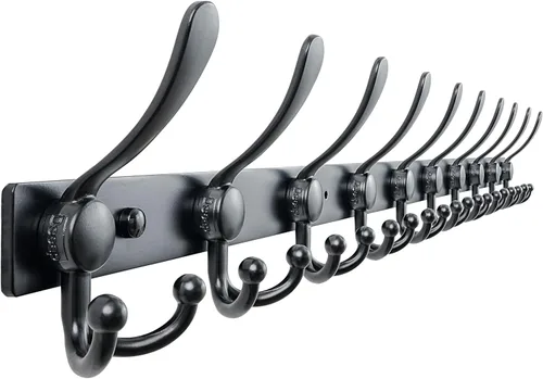 Vista 34 de Dseap Perchero de pared 2.0 Pro: resistente 300% más grueso, montaje en perno de 16 pulgadas, ganchos de pared de acero inoxidable para ropa