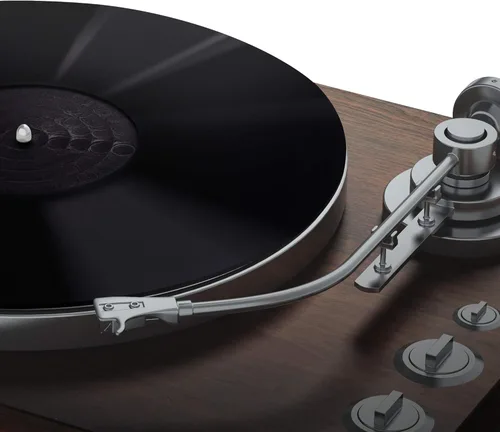 PRO SPIN Tapete Acrílico Negro para Tocadiscos - Alfombrilla Deslizante para Plato de Vinilos de 12" de Reproductor de Discos Vintage - Cubierta