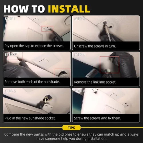 Vista 8 de Dasbecan Visera solar delantera izquierda para el lado del conductor, espejo integrado compatible con Mazda MX-5 Miata 2006-2015, repuesto #