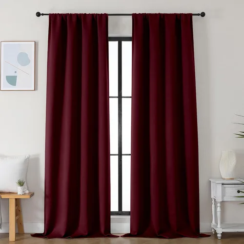 40"W x 96"L (Pack of 2) · Borgoña