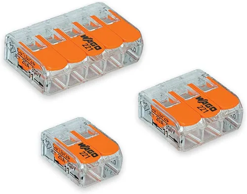 WAGO 221 LEVER-NUTS 175 piezas, paquete de surtido de conectores de cable
