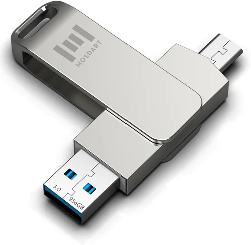 Vista 29 de MOSDART ExFAT - Memoria USB C 3.2 de 64 GB de velocidad rápida C y A, con llavero e indicador LED, para iPhone 15, 16, 17, teléfono Android, iPad