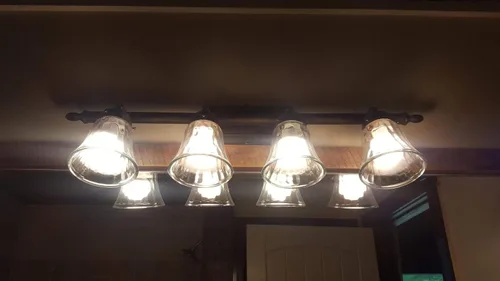 Vista 3 de Fundas de luz para ventilador de techo de alta calidad, pantalla de vidrio de campana de estilo martillado, pantalla de vidrio de repuesto