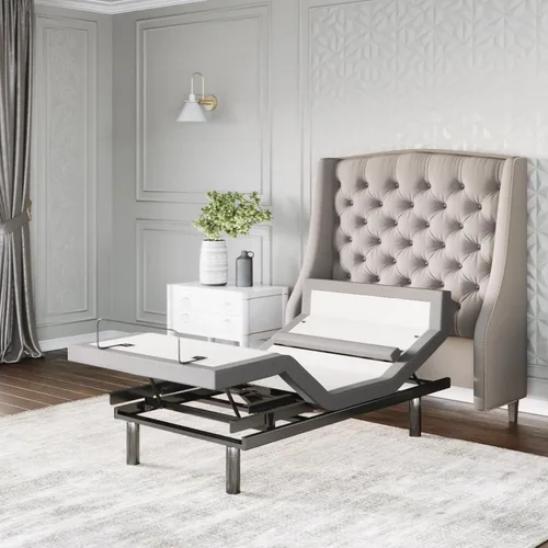 Vista 14 de Sven & Son - Base de cama ajustable Platinum tamaño Queen + colchón híbrido de muelles de 14 pulgadas (suavidad media), soporte lumbar, inclinación