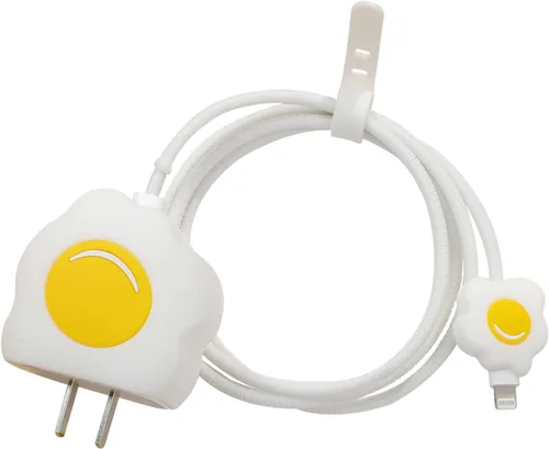 Vista 12 de Bonita funda protectora 3D de dibujos animados para cargador de pared, compatible con adaptador de corriente USB-C de 20 W de Apple y cable