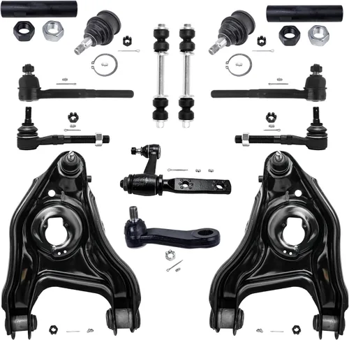 Vista 150 de Detroit Axle - Kit de suspensión RWD Front End de 16 piezas para Chrysler 300 Dodge Charger Challenger 11-14, 6 brazos de control, 4 barras
