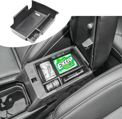 Vista 9 de RUNROAD Bandeja organizadora de consola central compatible con Jeep Compass 2022 2023 2024 2025, soporte para monedas, bandeja para reposabrazos